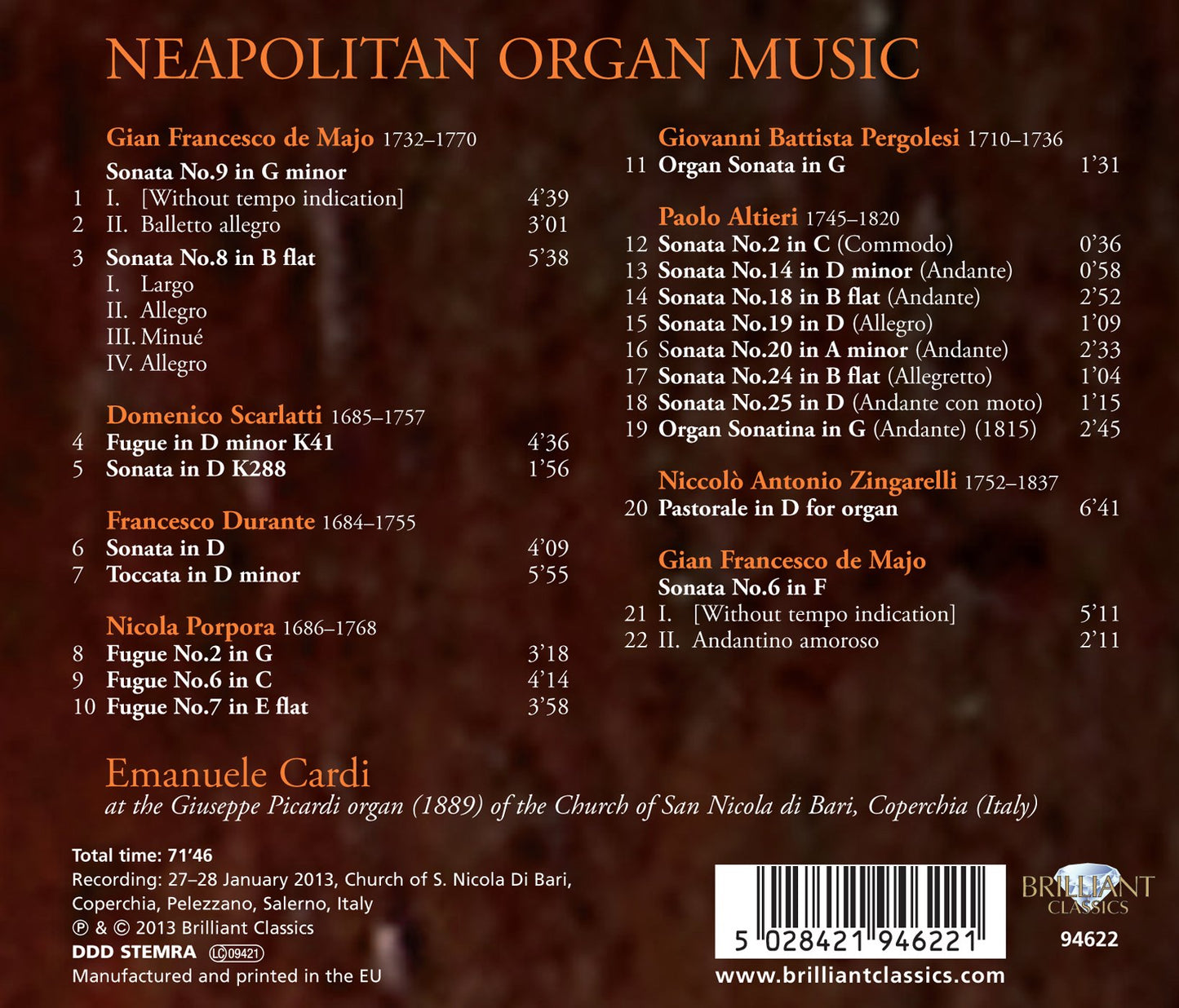 Neapolitan Organ Music