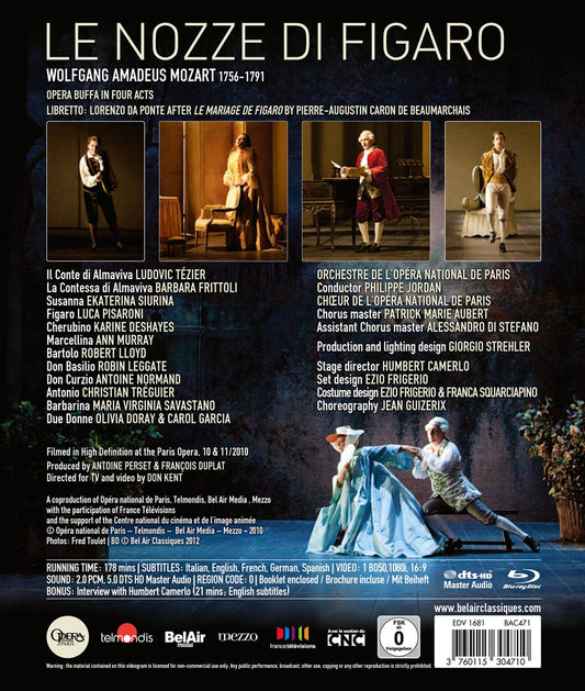 LE NOZZE DI FIGARO (BLURAY)