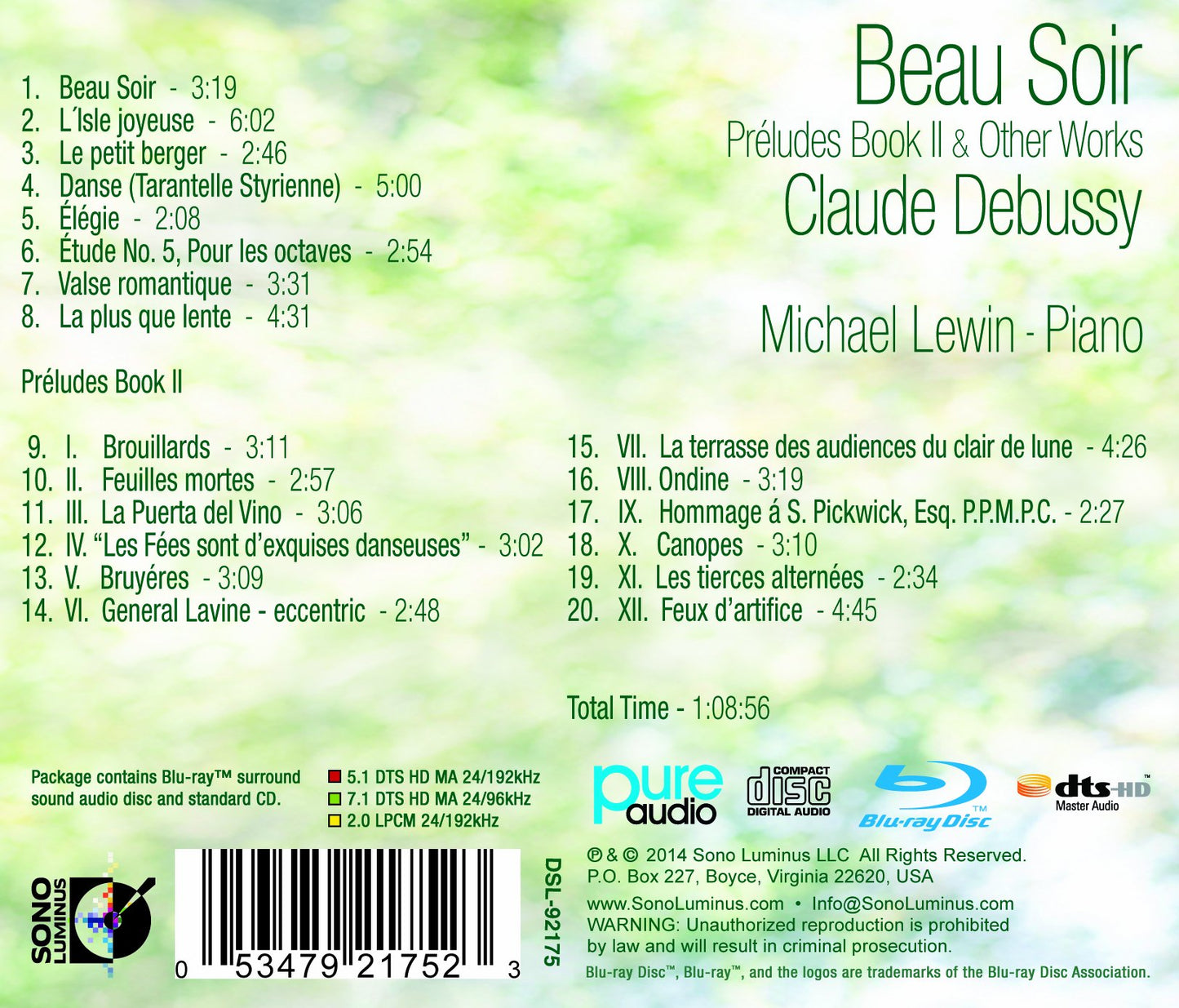 Debussy: Beau Soir - Préludes Book II & Other Works