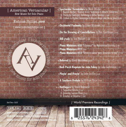 American Vernacular: New Music for Solo Piano