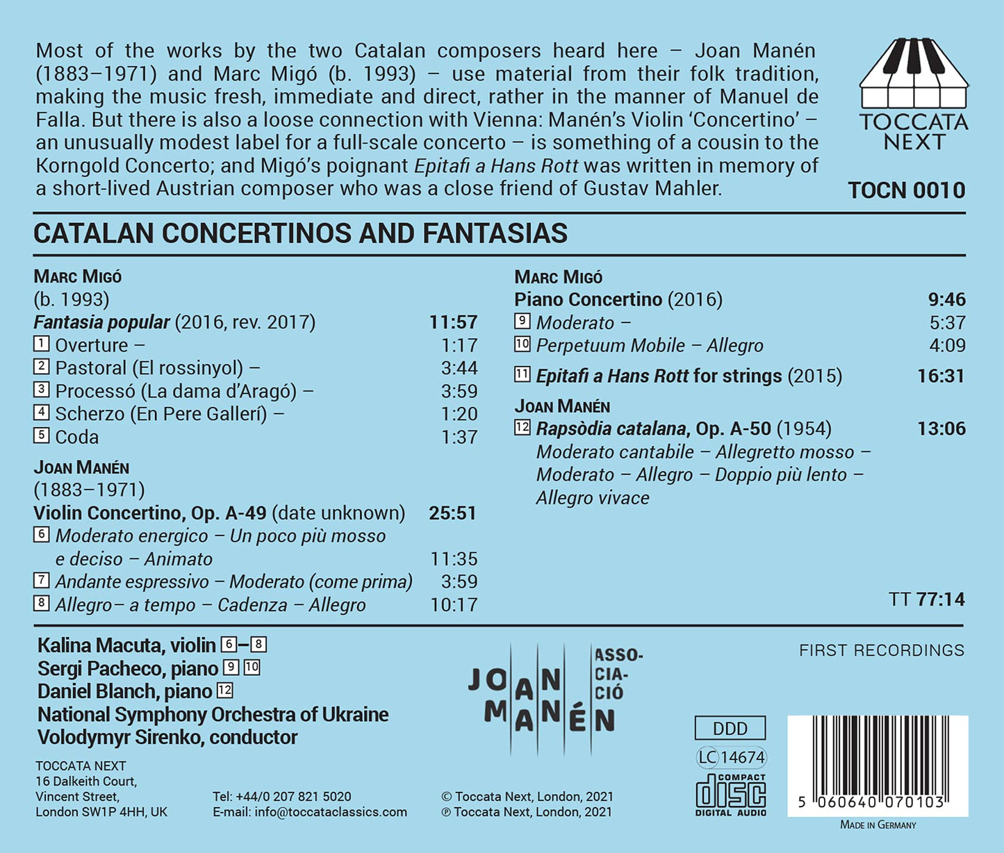 CATALAN CONCERTINOS & FANTASIA