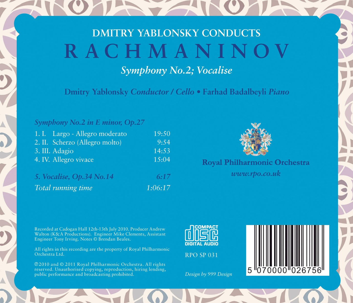 Rachmaninov: Symphony No. 2 - Vocalise