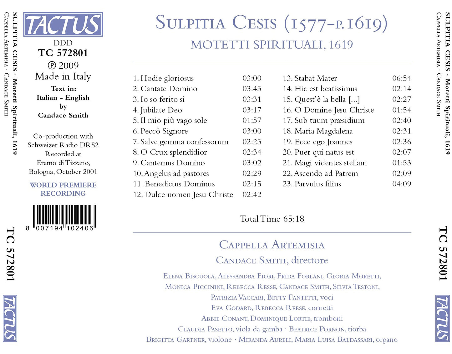 Cesis: Motetti spirituali