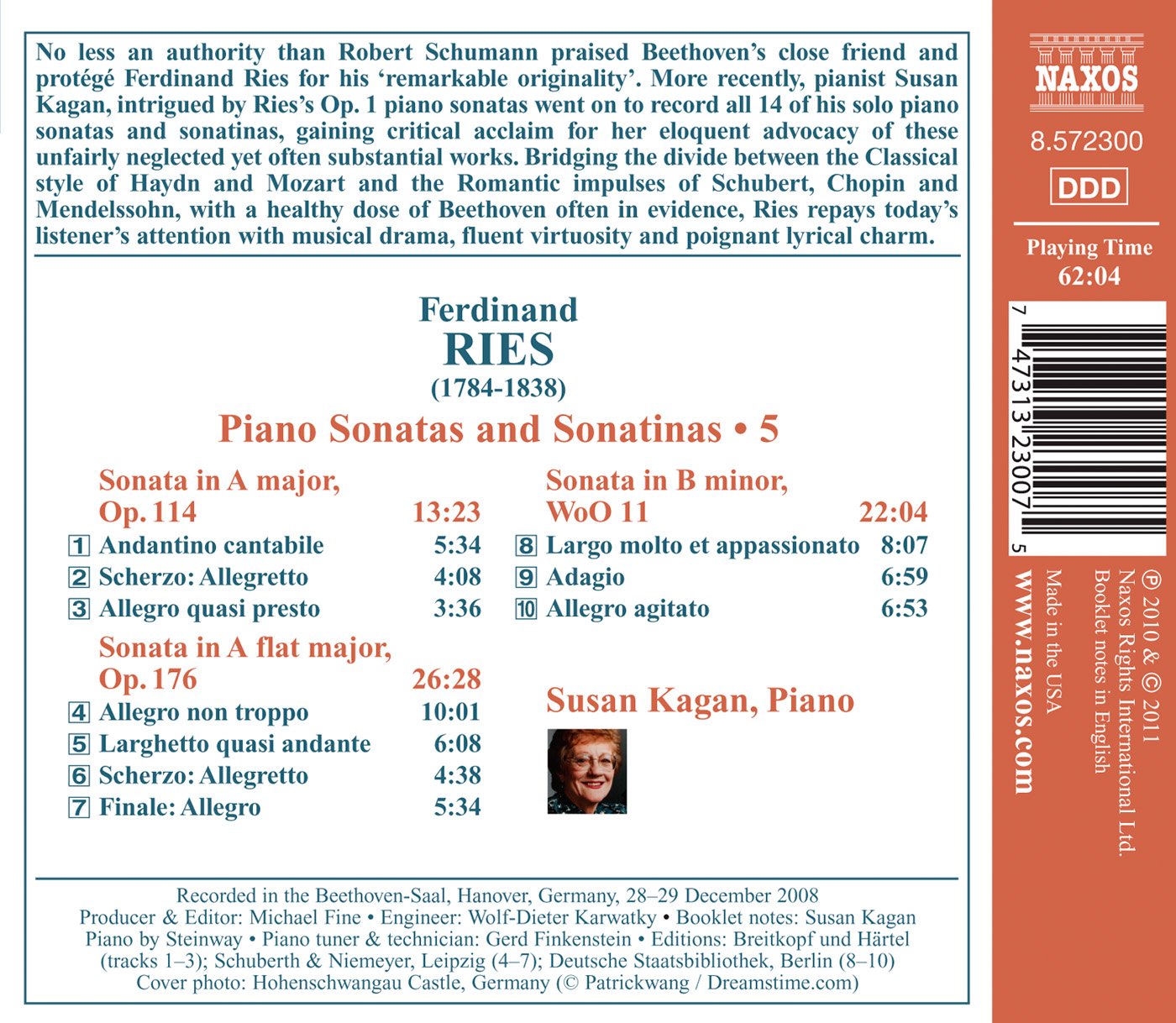 Ries: Piano Sonatas and Sonatinas, Vol. 5