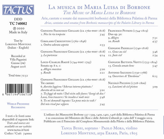 The Music of Maria Luisa di Borbone