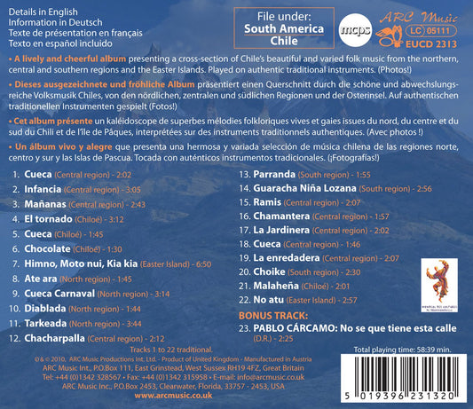 Conjunto Folclorico Danzamerica de Chile: Beautiful Songs of