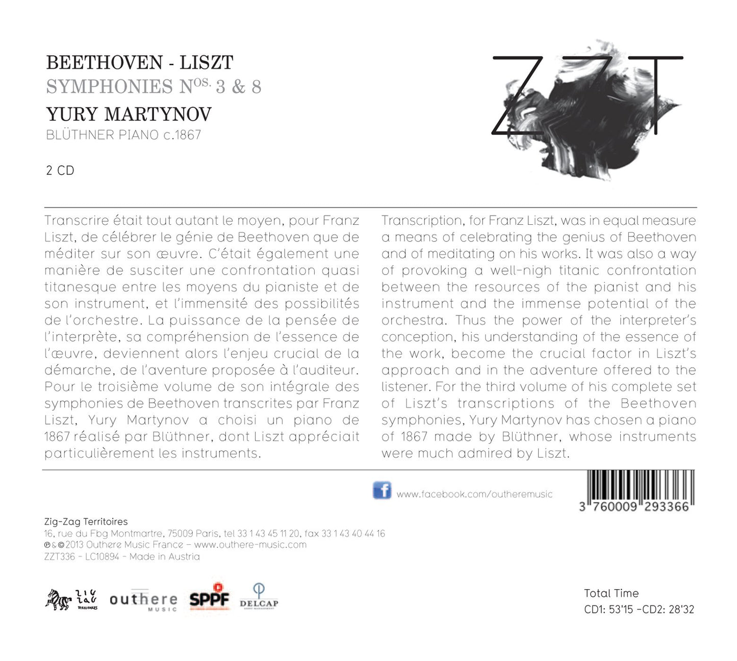 Liszt: Beethoven Symphonies Nos. 3 & 8