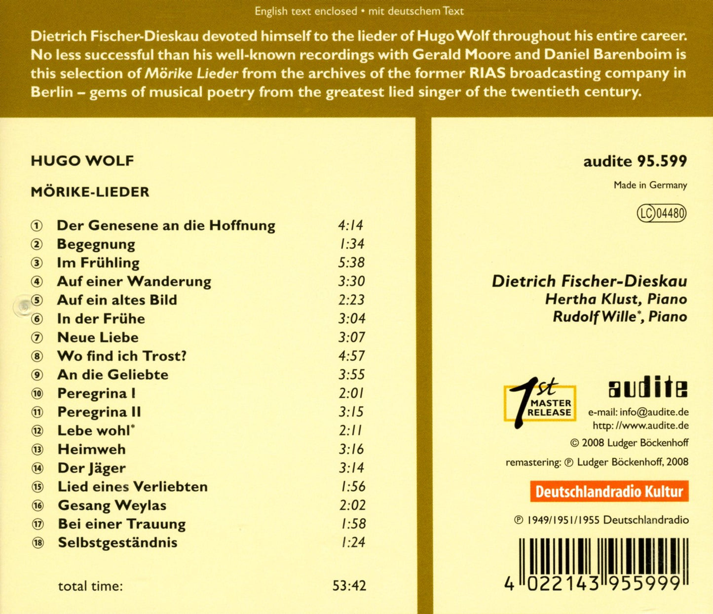 V 1: EDITION FISCHER-DIESKAU