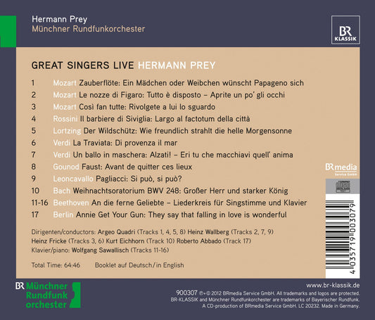 Great Singers Live: Hermann Prey