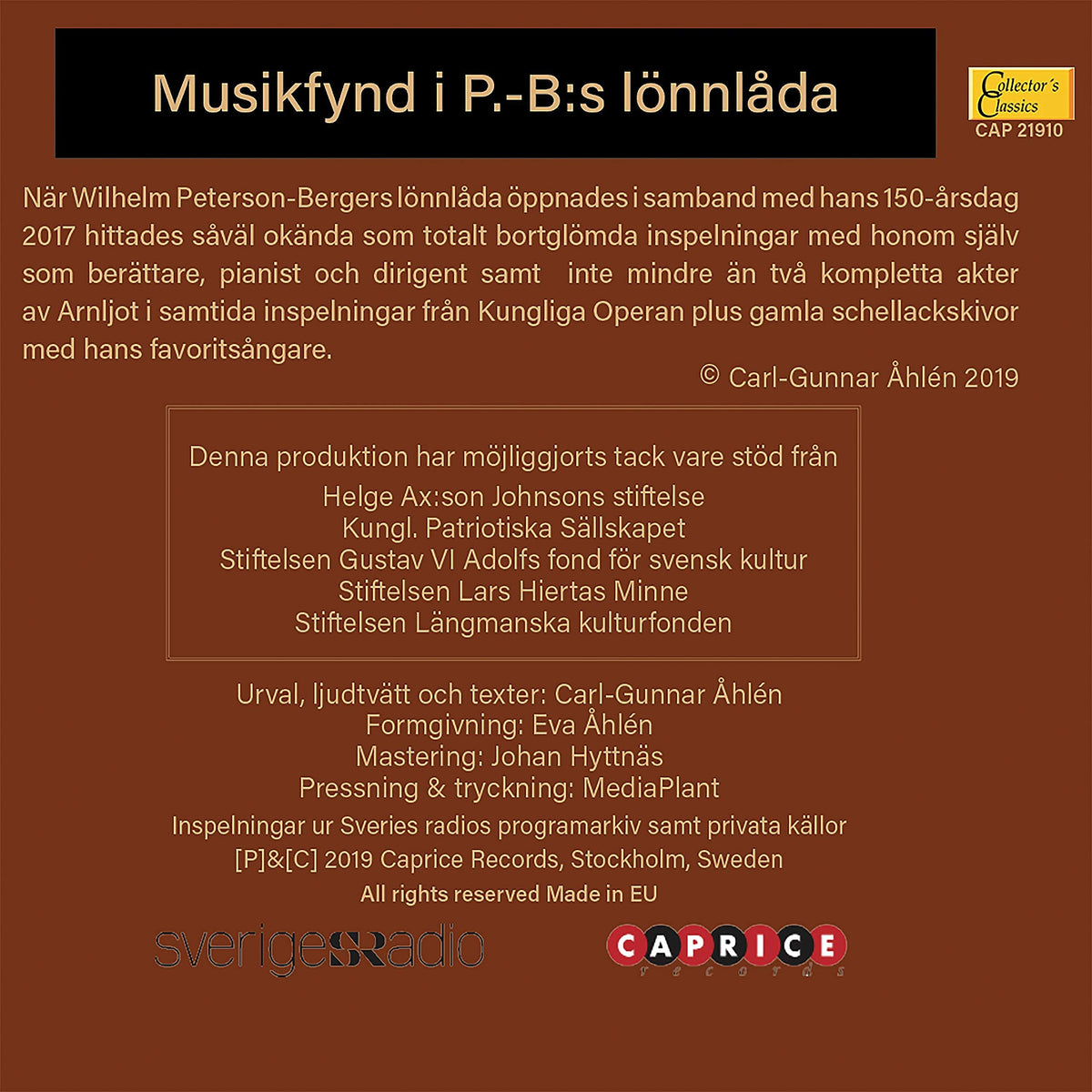Musikfynd i P.-B:s lönnlåda