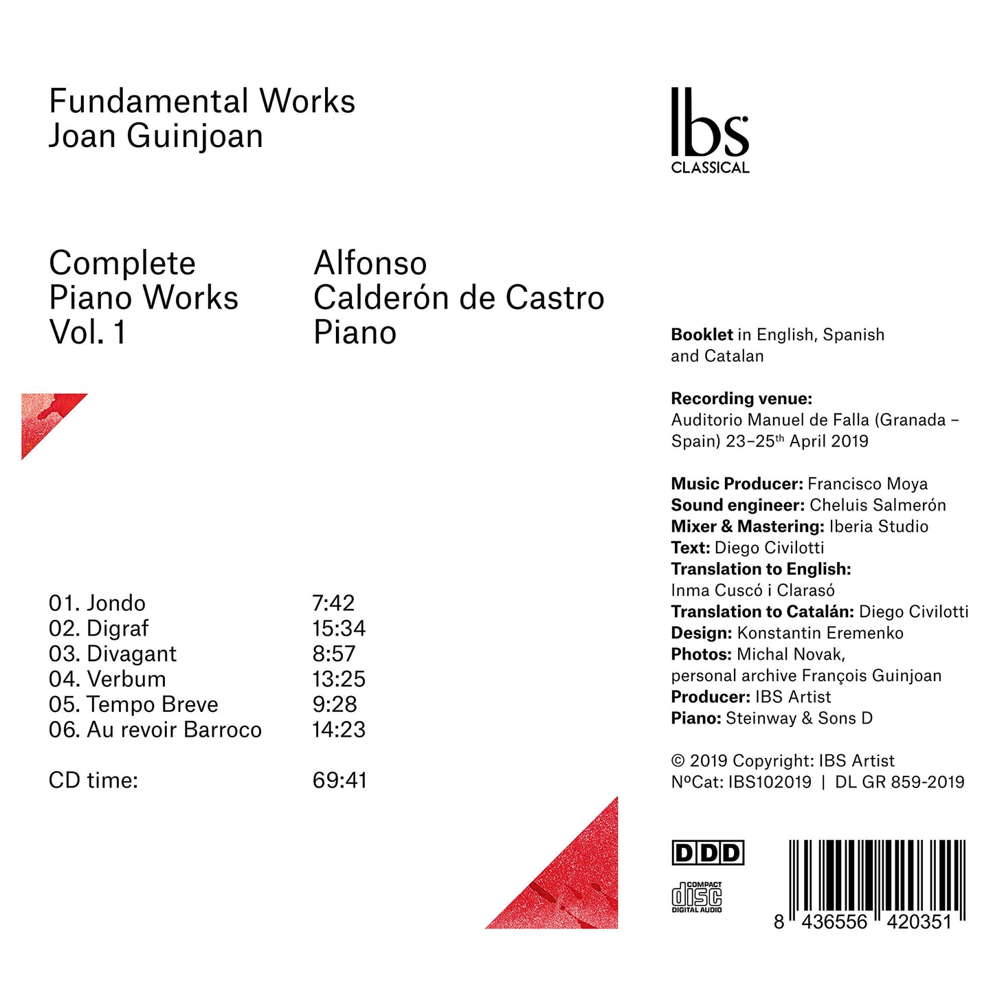 Joan Guinjoan Fundamental Works Vol.1