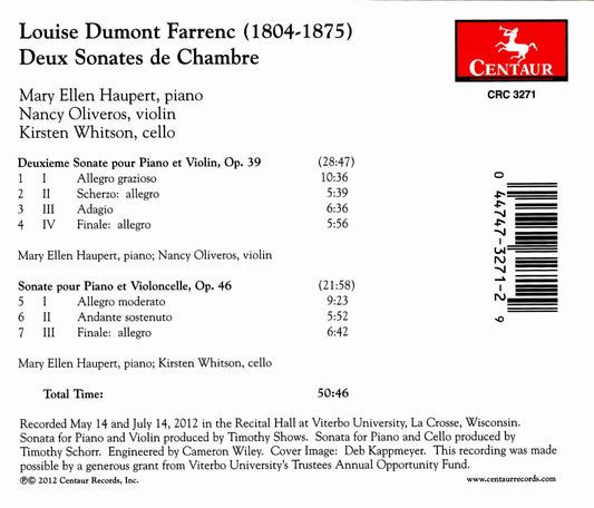 Farrenc: Deux Sonates de Chambre