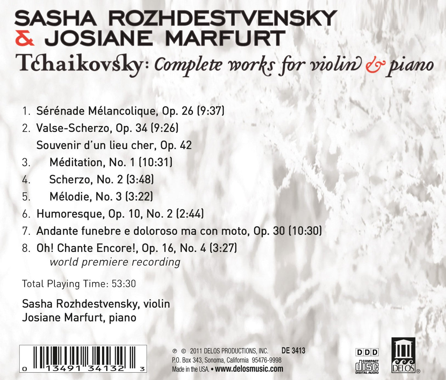 Tchaikovsky: Complete Works for Violin & Piano