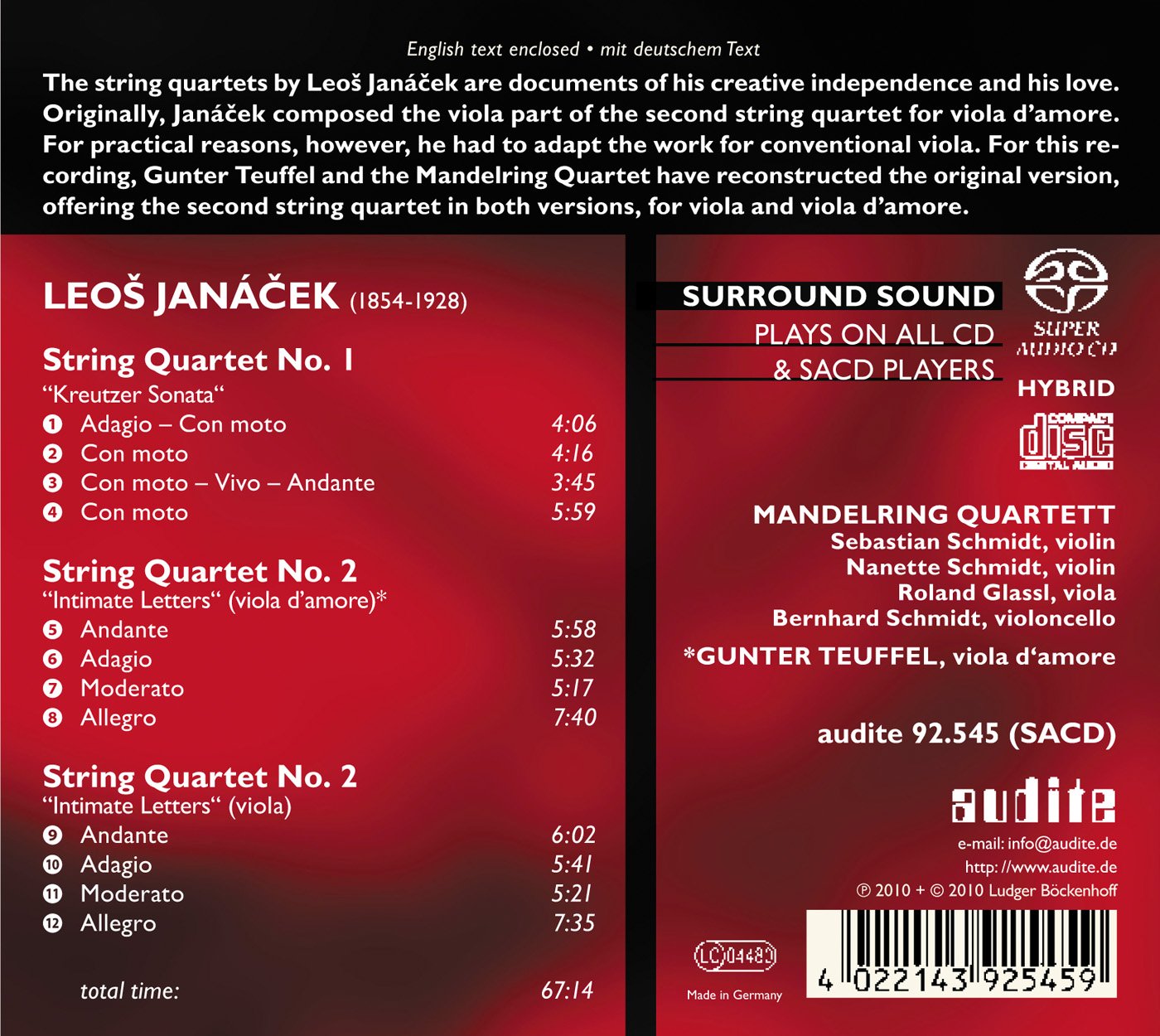 Janacek: Complete String Quartets