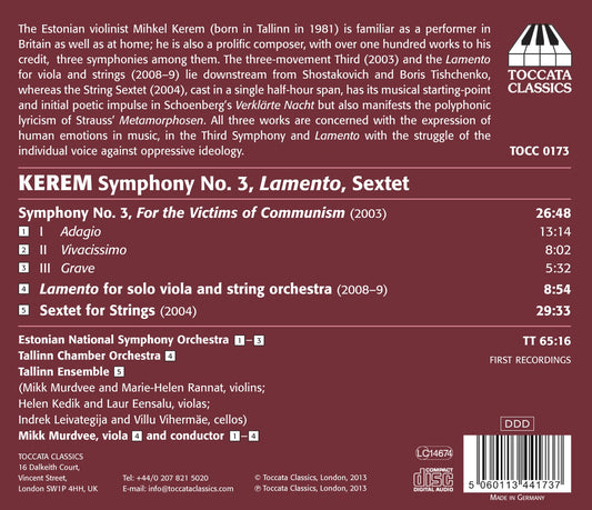 Kerem: Symphony No. 3, 'For the Victims of Communism' - Lame