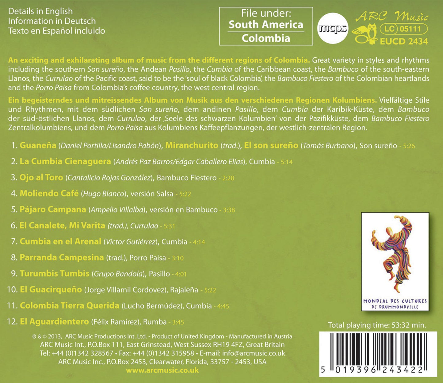 Traditional Songs and Dances from Columbia