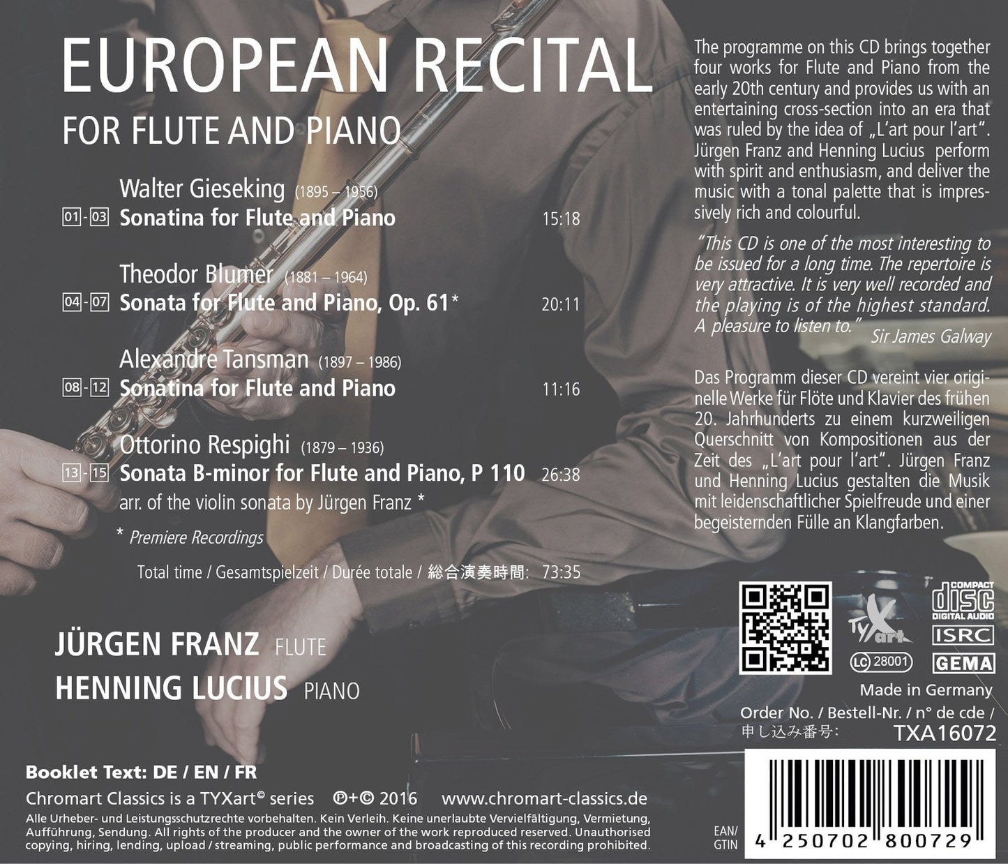 European Recital for Flute & Piano