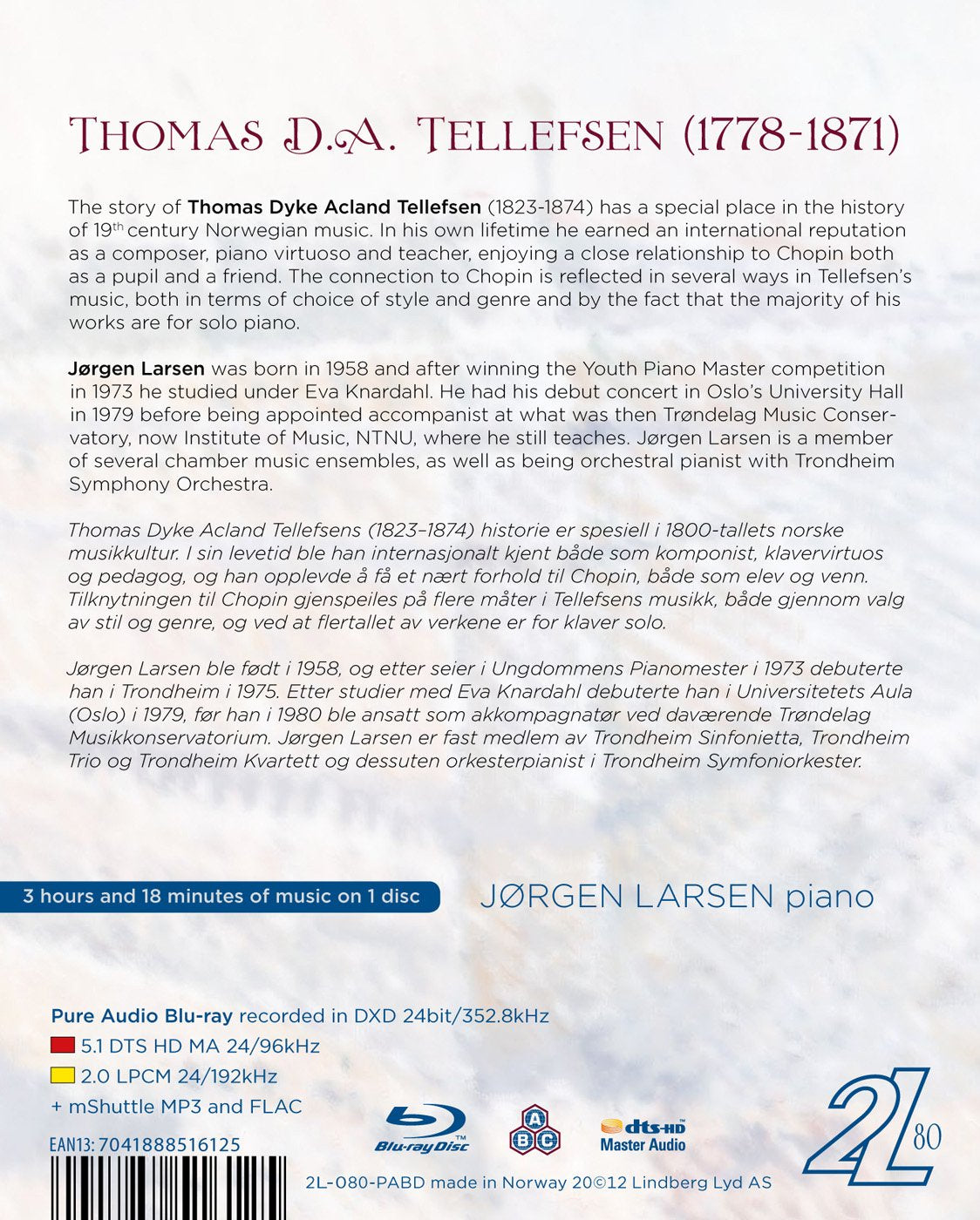 Tellefsen: complete Piano Works