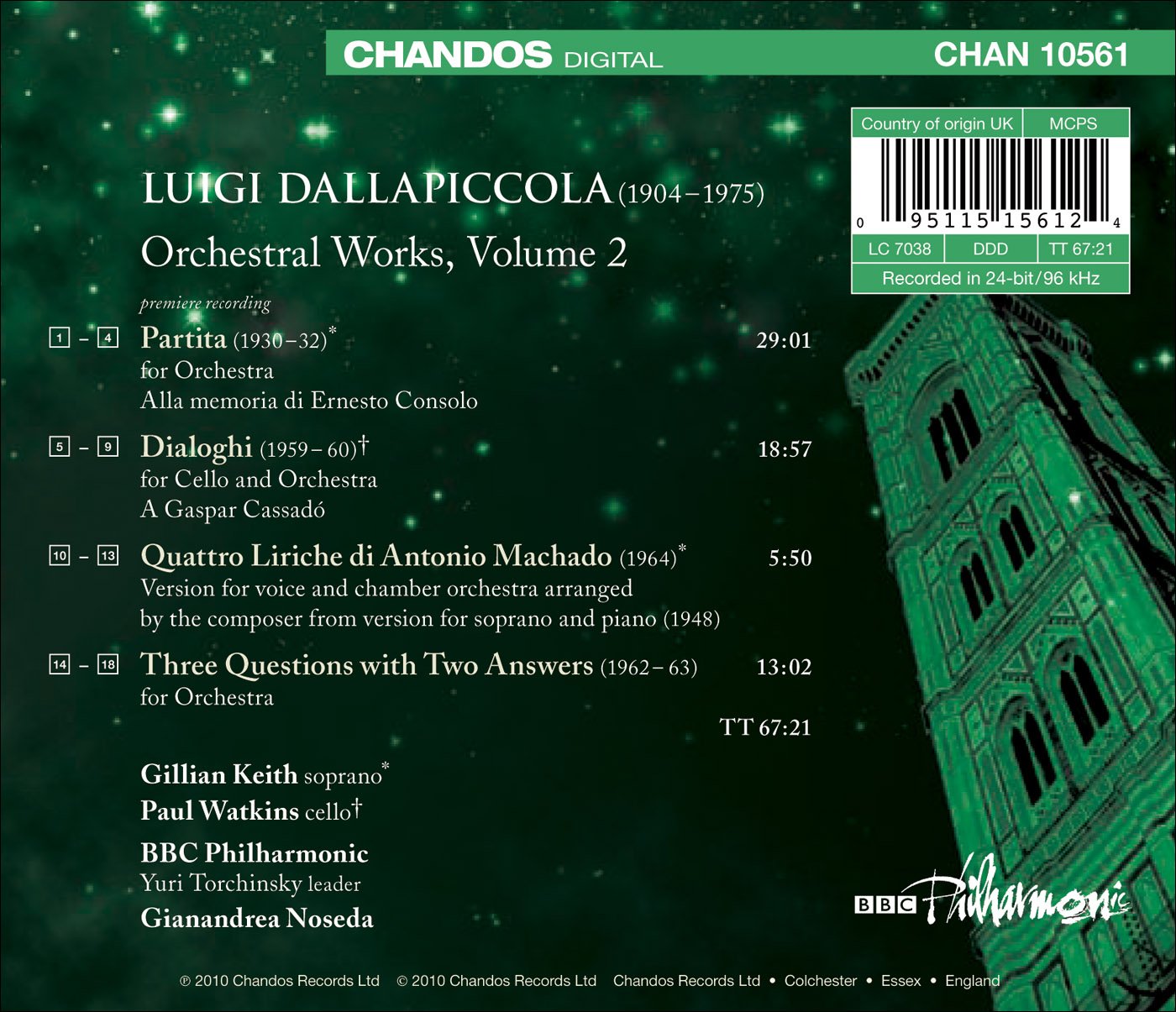 Dallapiccola, L.: Orchestral Works, Vol. 2