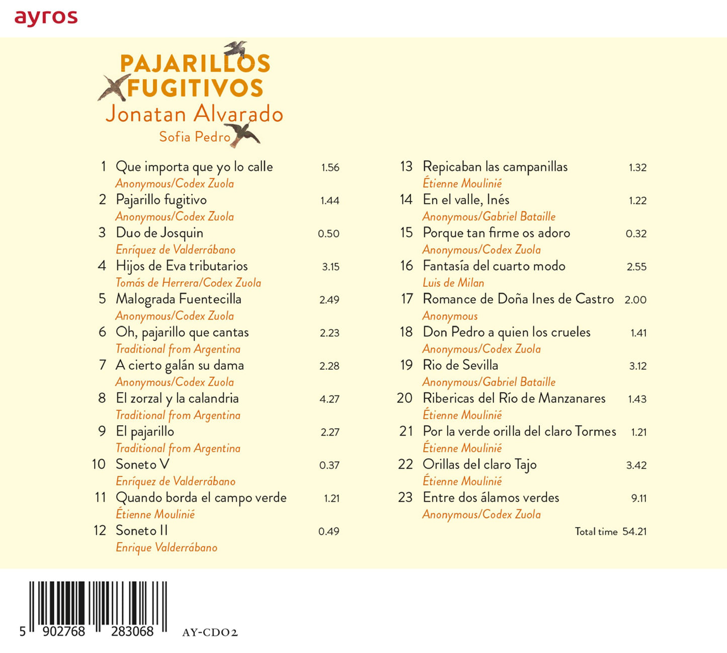 PAJARILLOS FUGITIVOS