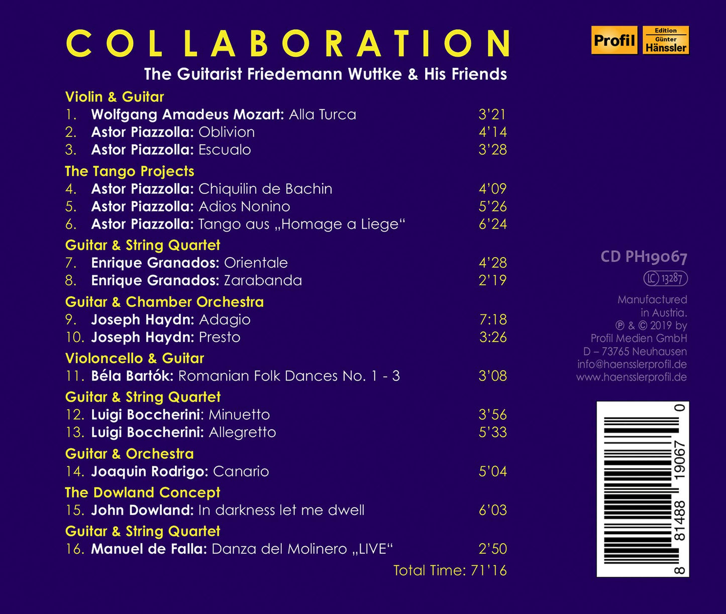 Wuttke, F.: Collaboration - guitar chamber works