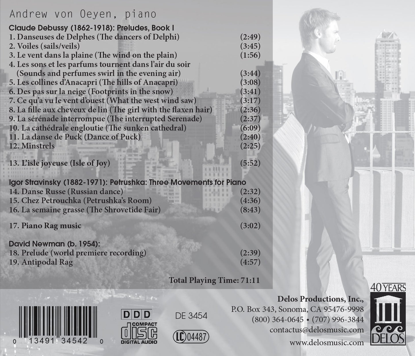 Debussy, Stravinsky & Newman: Piano Works