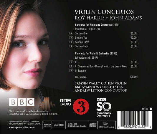 Harris & Adams: Violin Concertos