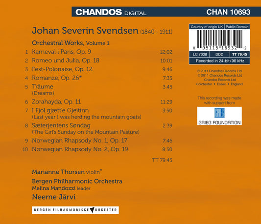 Svendsen: Orchestral Works, Vol. 1