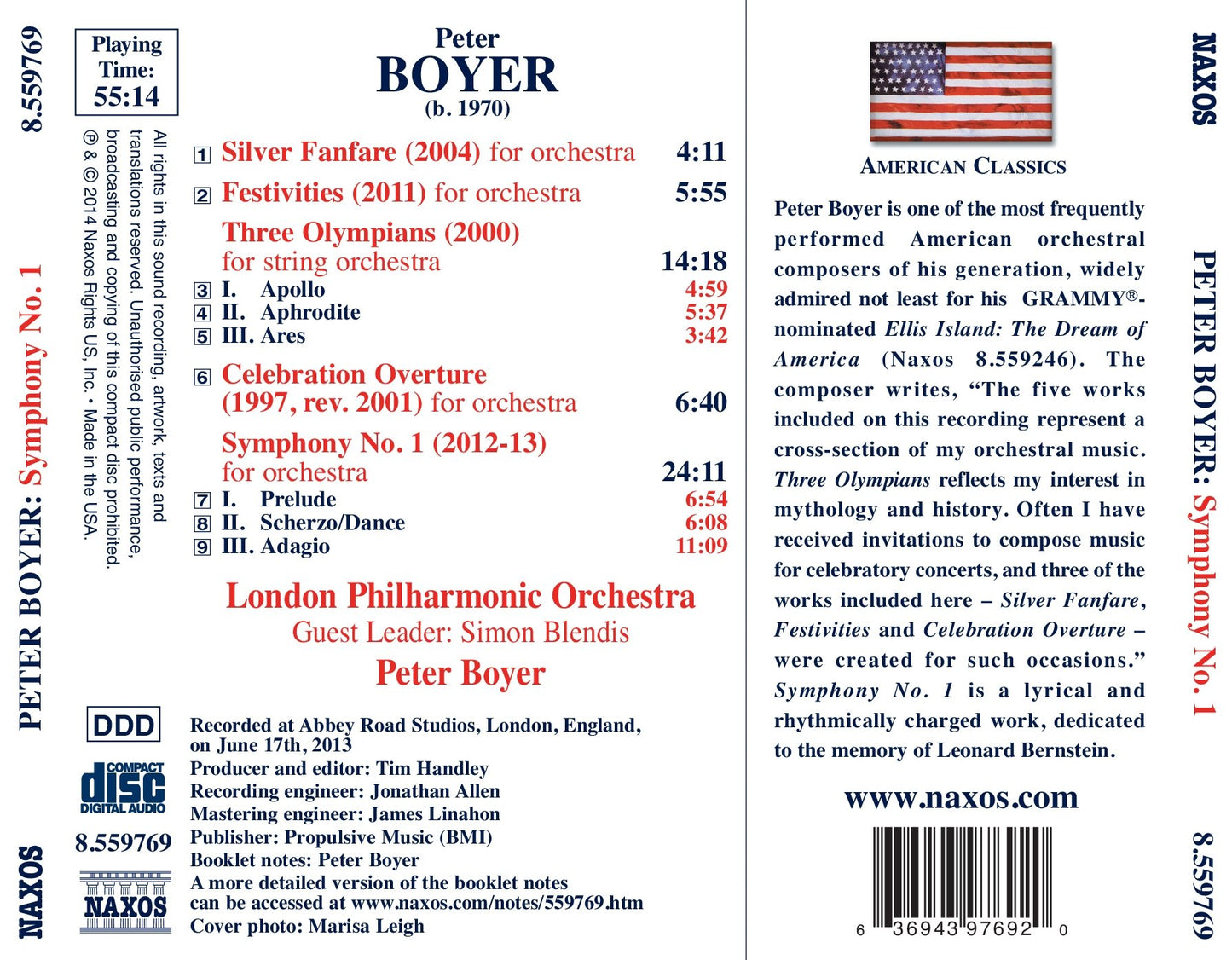 Boyer: Symphony No. 1