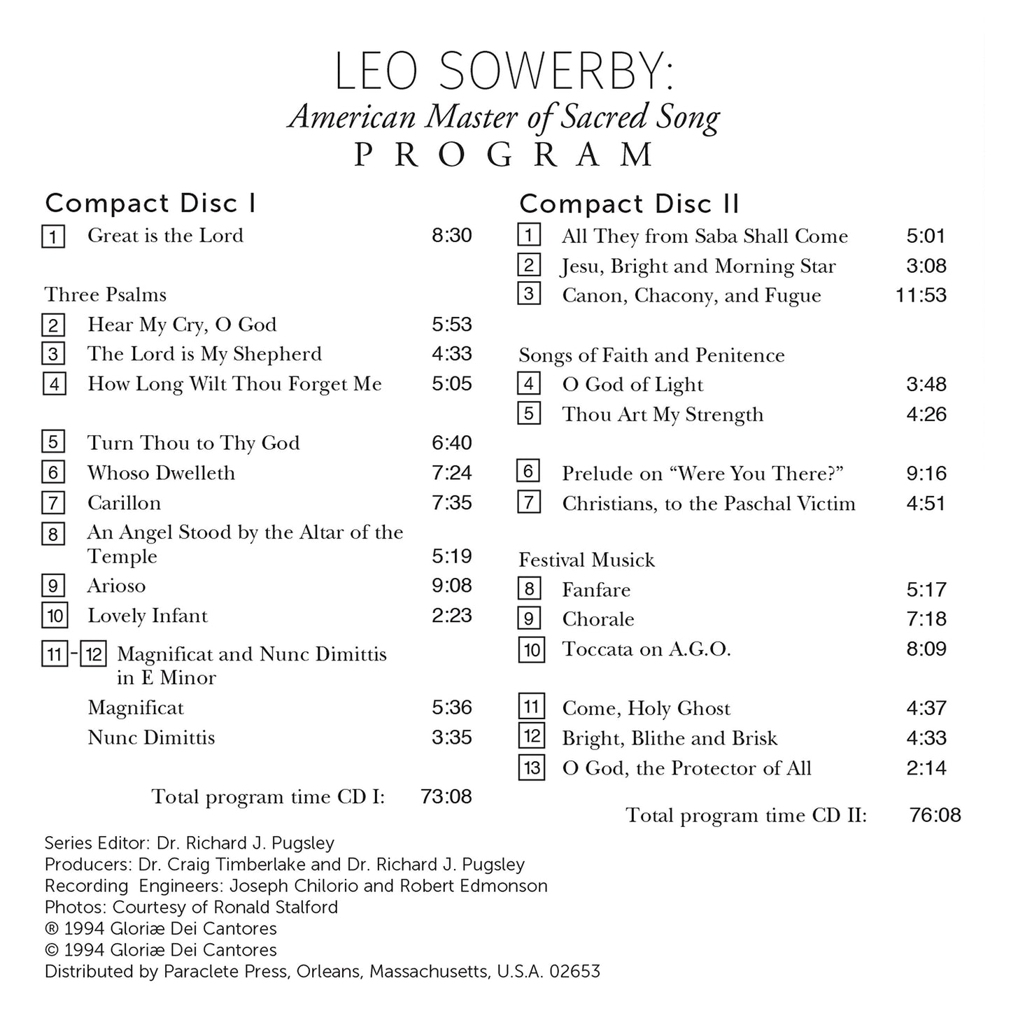 Sowerby: American Master of Sacred Song