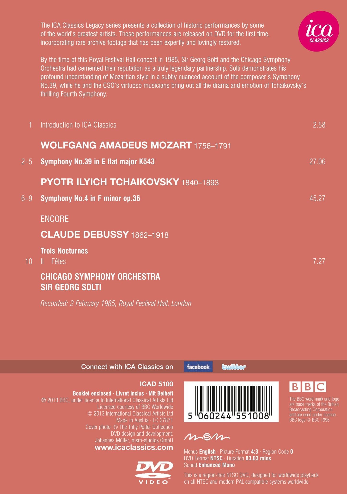 Mozart: Symphony No. 39 - Tchaikovsky: Symphony No. 4