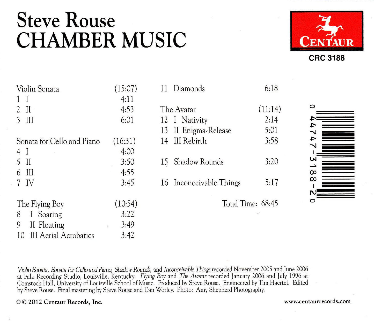 Rouse: Chamber Music