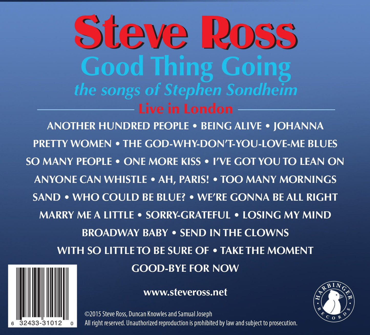 Good Thing Going: The Songs of Stephen Sondheim