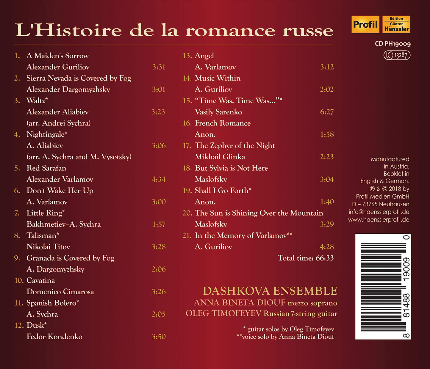 L'histoire de la romance russe, Vol. 1