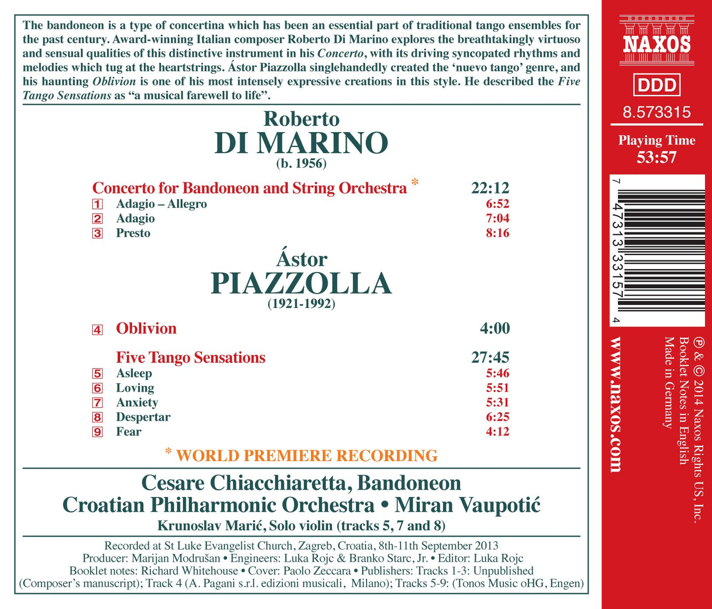 Sensations: Music for Bandoneon