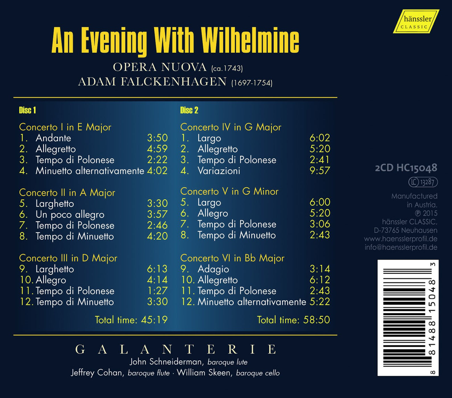 An Evening with Wilhelmine