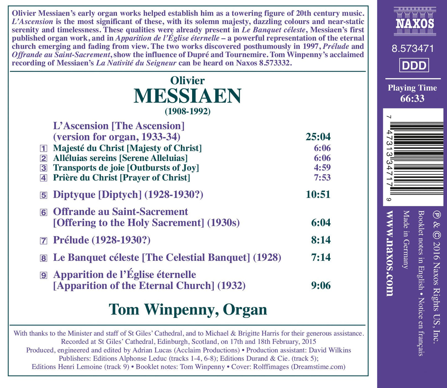Messiaen: L'Ascension