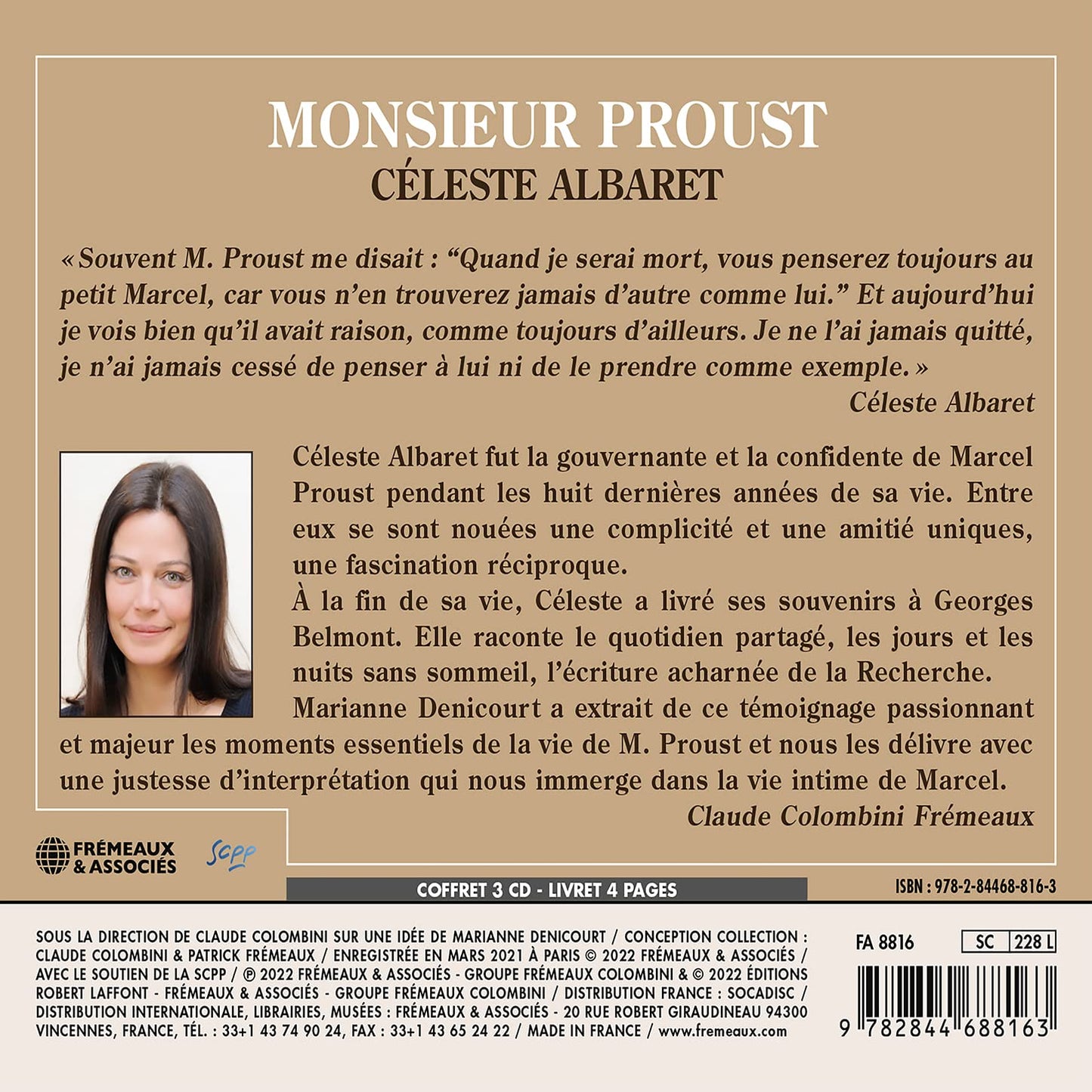 Monsieur Proust - lu par Marianne Denicourt