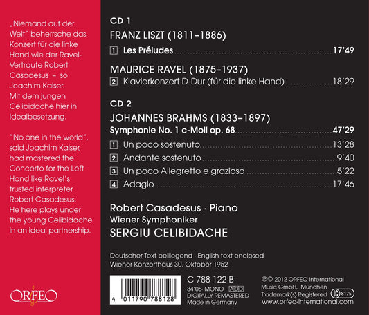 Liszt, Ravel & Brahms: Casadeus
