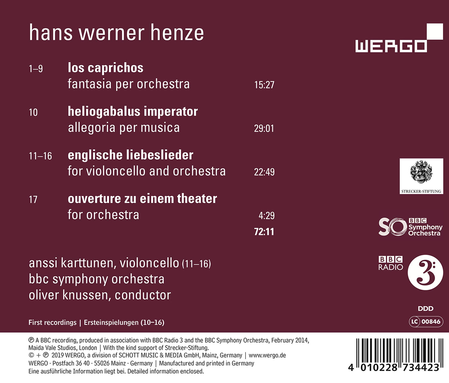 Henze: Heliogabalus imperator - Works for Orchestra