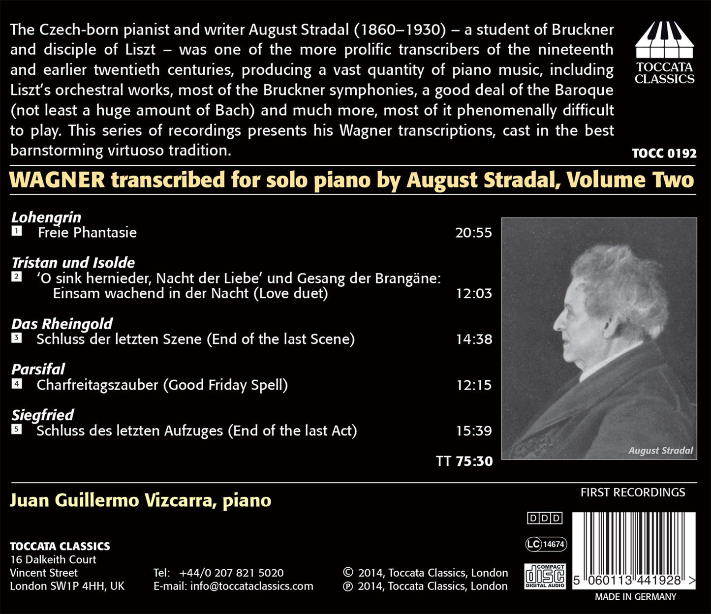 Wager transcribed for solo piano by August Stradal, Vol. 2