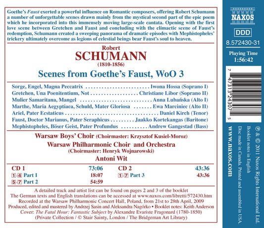 Schumann: Scenes from Goethe's Faust