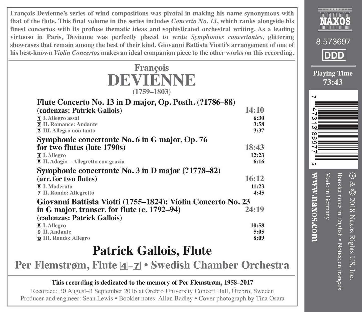 Devienne: Flute Concertos, Vol. 4