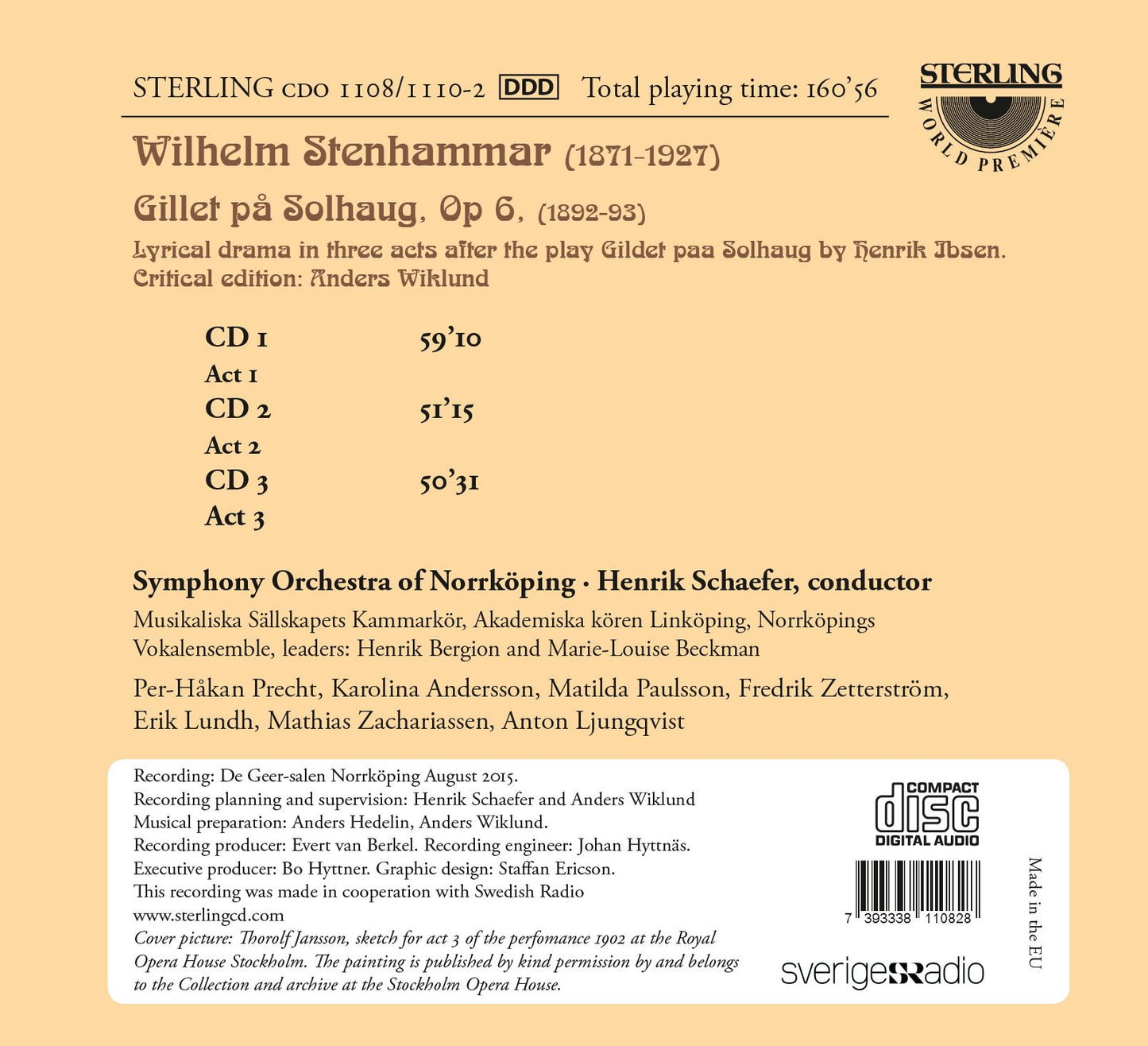 Stenhammar: Gillet på Solhaug, Op. 6