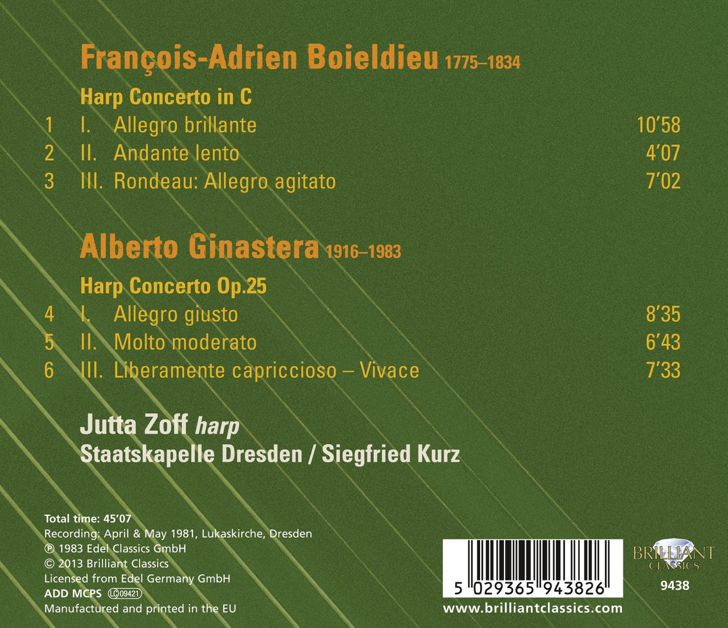 Ginastera & Boïeldieu: Harp Concertos