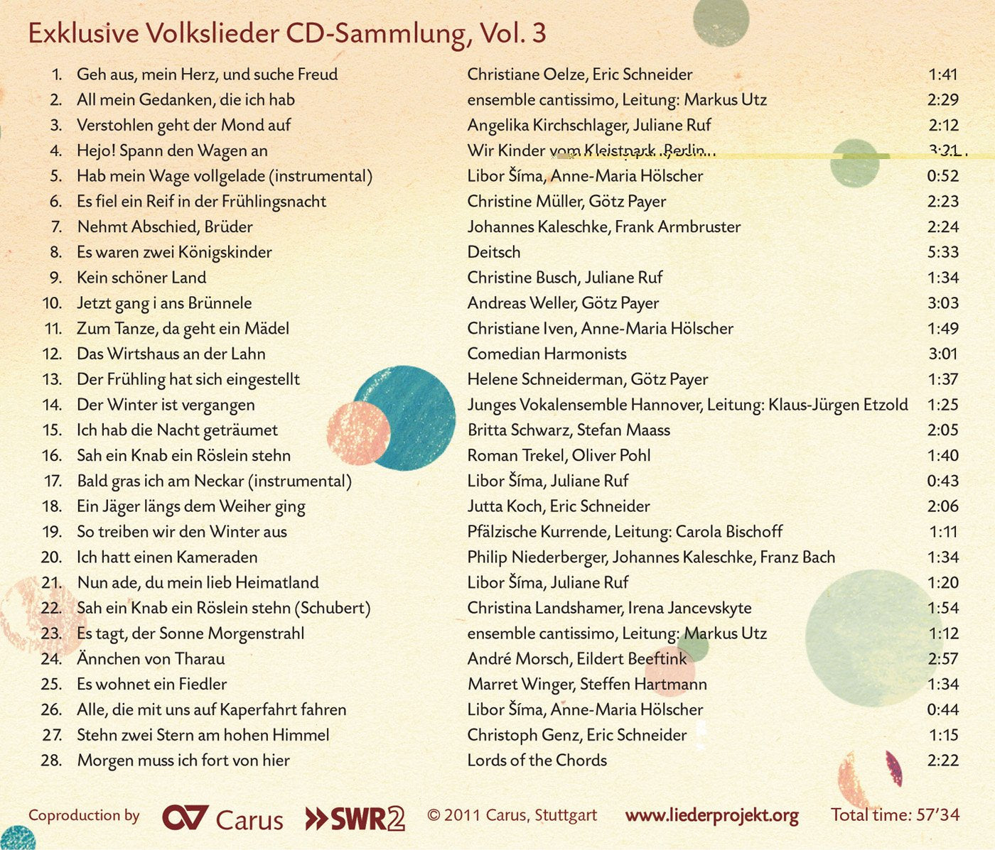 V 3: GERMAN FOLKSONGS