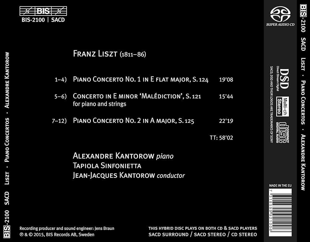Liszt: Piano Concertos & Malédiction