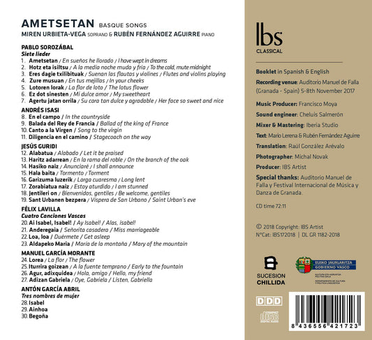 Ametsetan: Basque Songs