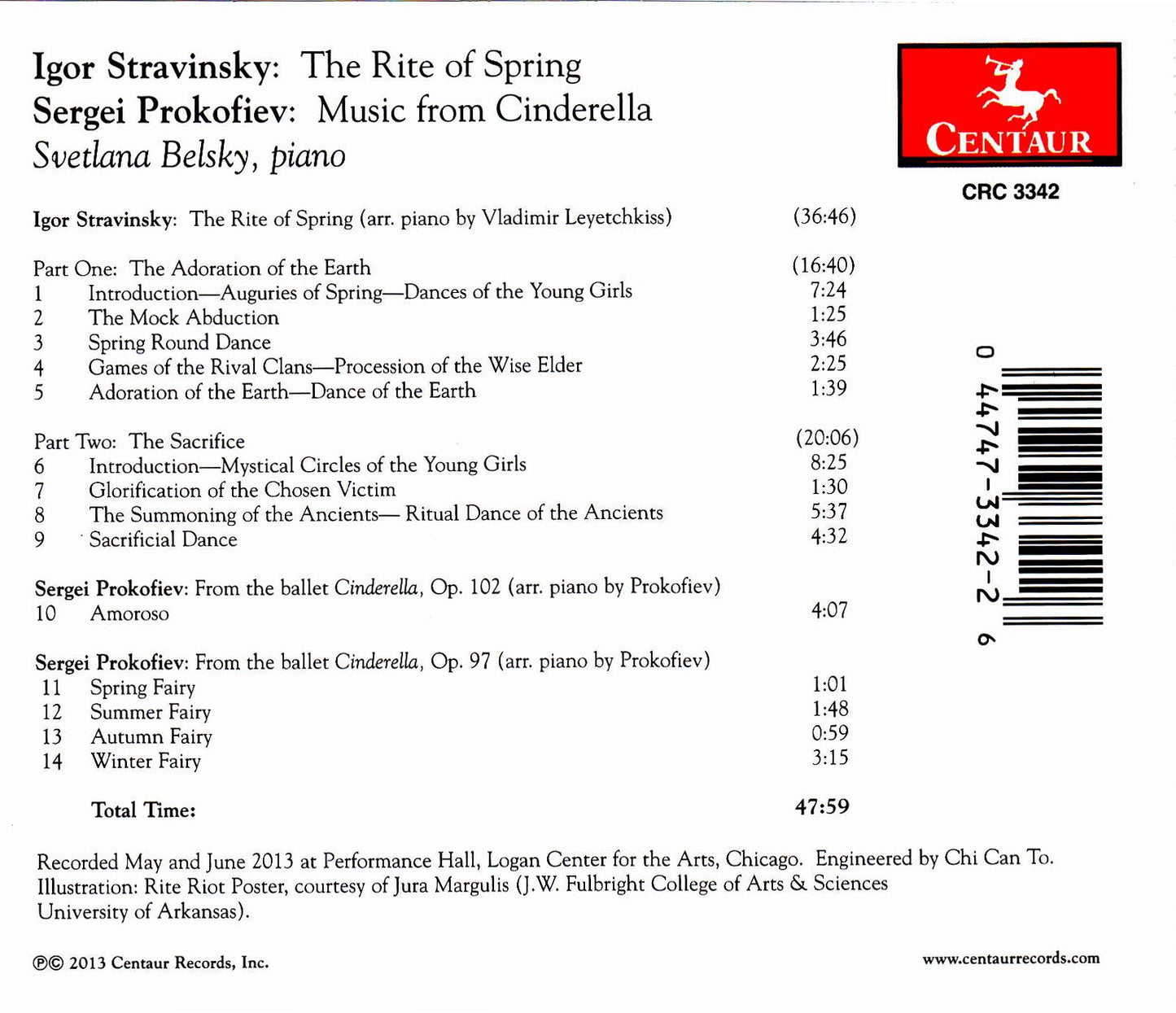 Stravinsky: The Rite of Spring - Prokofiev: Music from Cinde