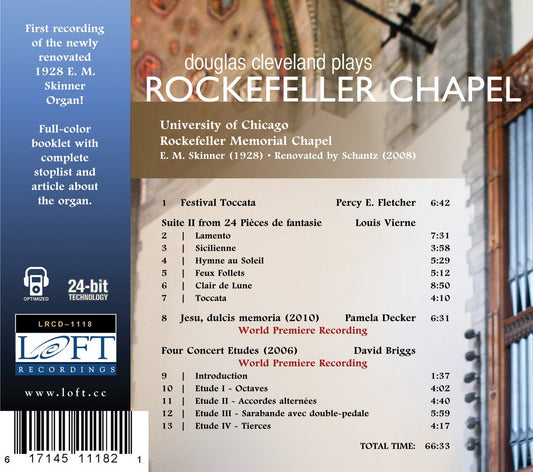 Douglas Cleveland plays Rockefeller Chapel